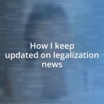 How I keep updated on legalization news