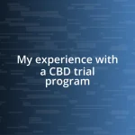 My experience with a CBD trial program