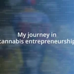 My journey in cannabis entrepreneurship